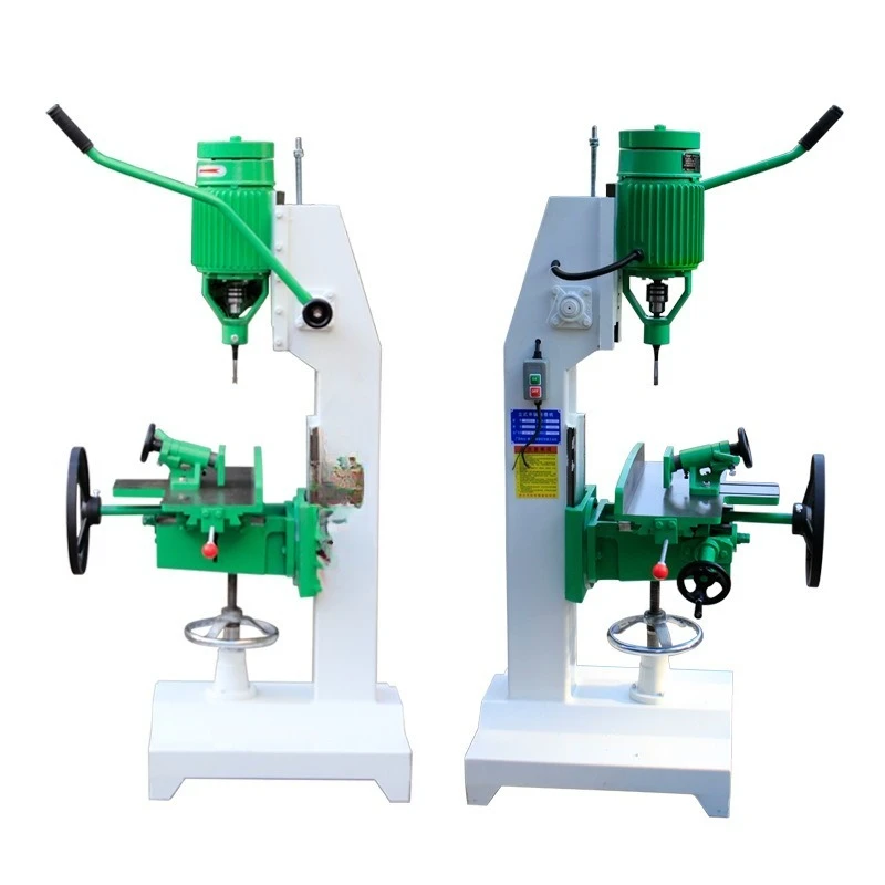 Drilling vertical single axis square tenon square eye processing machine