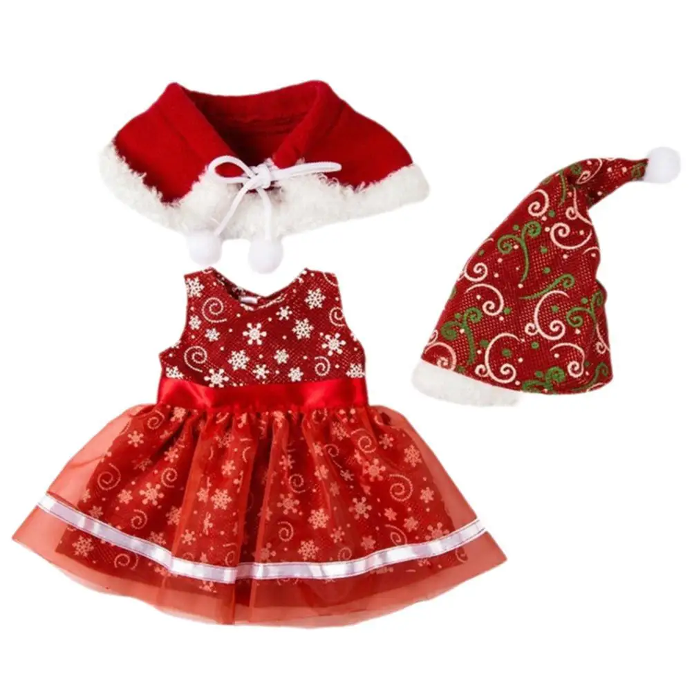 Vestiti per le bambole Abbigliamento natalizio per abito da bambola da 18 pollici Costume da Babbo Natale per il nuovo bambino per America Girl Reborn Regalo fai da te per ragazza