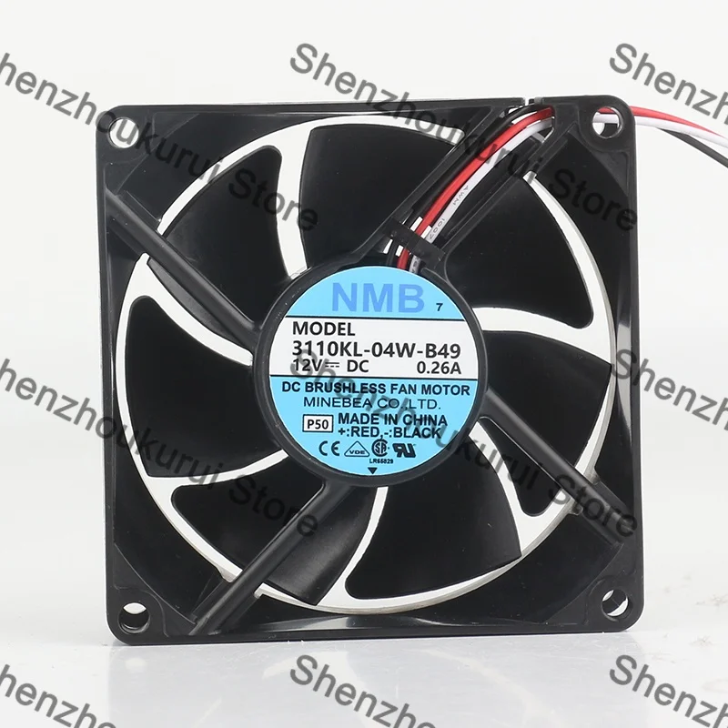 New original NMB DC 12V 0.26A AC EC 8025 8CM 80X80X25MM double ball converter three-wire 3110KL-04W-B49 cooling fan