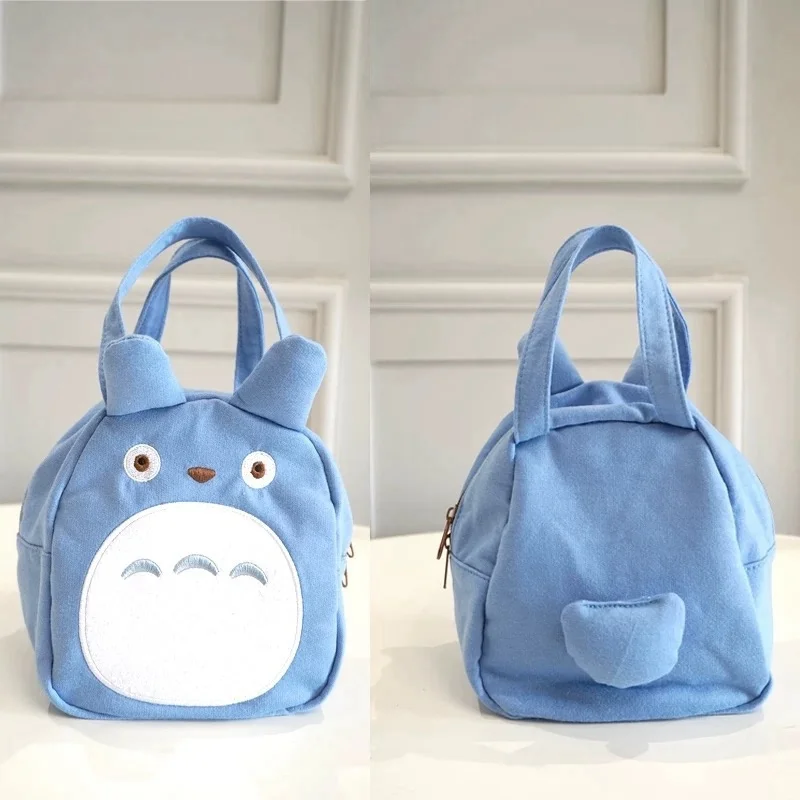 Anime Hayao Miyazaki Totoro Lunch Bags Cute High Capacity Portable Lunch Box Picnic Food Heat Preservation Handheld Bento Bag