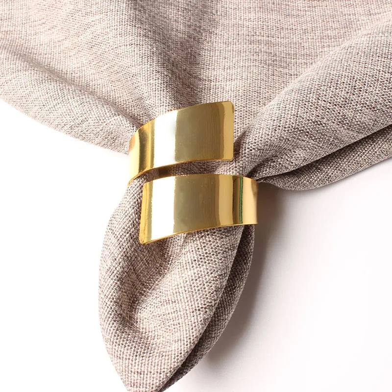 1Pcs Napkin Rings Holder Gold Metal Becket Props Decor For Hotel Wedding Party Events Dining Table Accessories Home Decoration