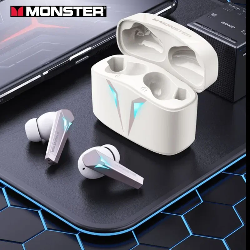 Brand MONSTER Wireless Bluetooth Headphones in-ear 5.2 Version E-sports Games Noise Reduction Dynamic Sound Quality Earphones