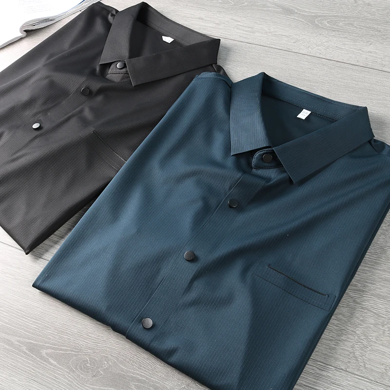 

Безопасное четырехстороннее эластичное гладкое дышащее летнее деловое повседневное ort Sve Мужское irt Faionable Urban Sle