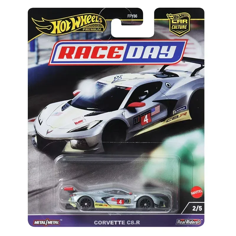 Hot Wheels Race Day Car Culture for Boys, Premium Auto 1/64, BMW Group, Bentley Corvette, Porsche 911, Model Toys, Metal Tyture, Original