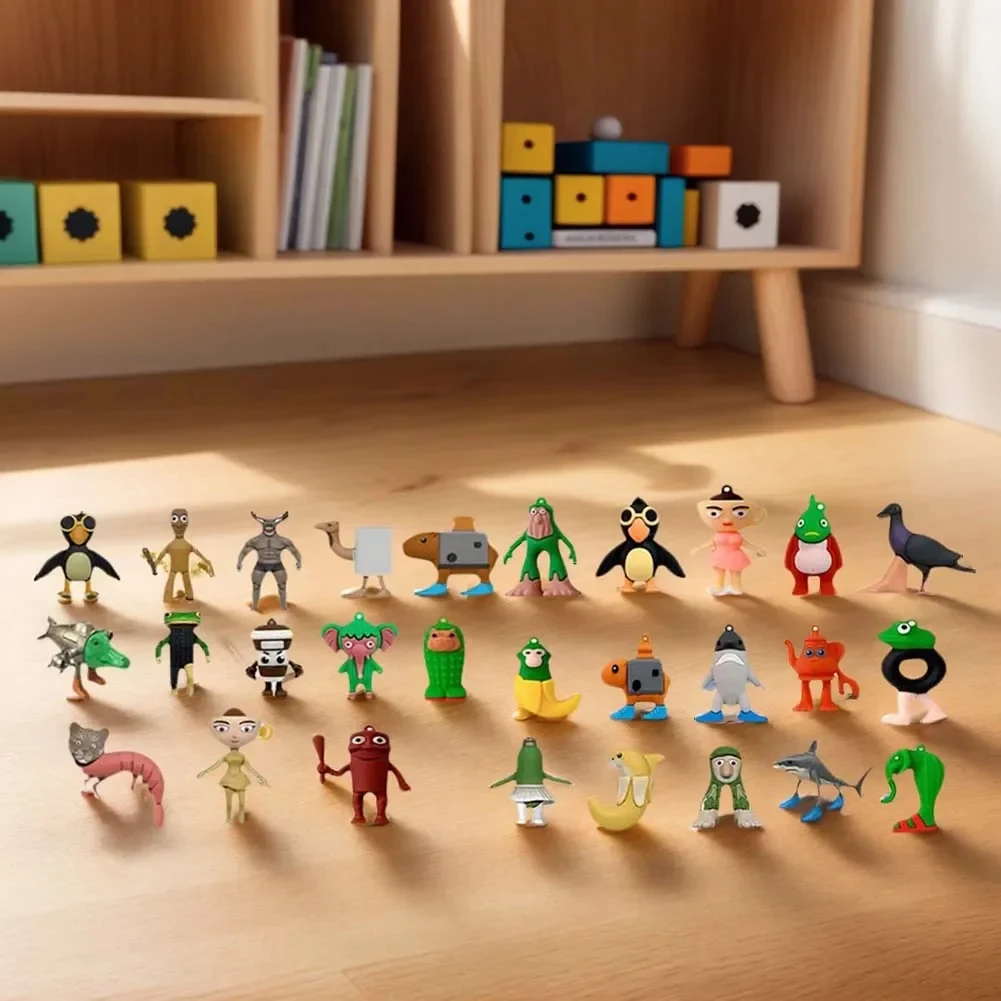 Calendario de Adviento italiano Brainrot, caja ciega Tung Sahur Tralalero, calendario de cuenta atrás de Navidad de 24 días, decoraciones navideñas