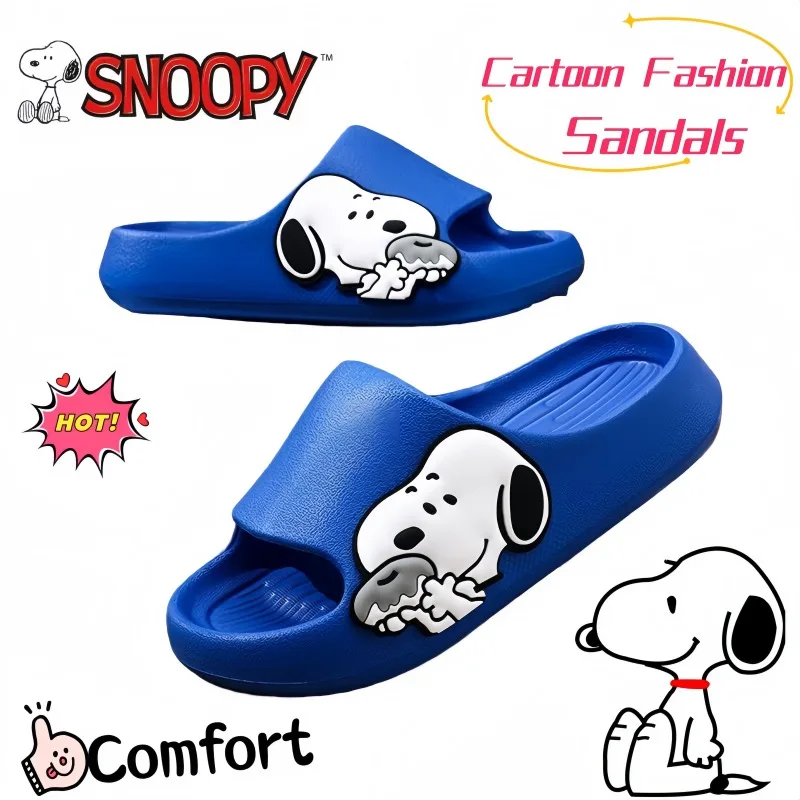 

Snoopy slippers, cute cartoon style, fashionable and soft, non-slip parent-child flip-flops, birthday gift for boys and girls