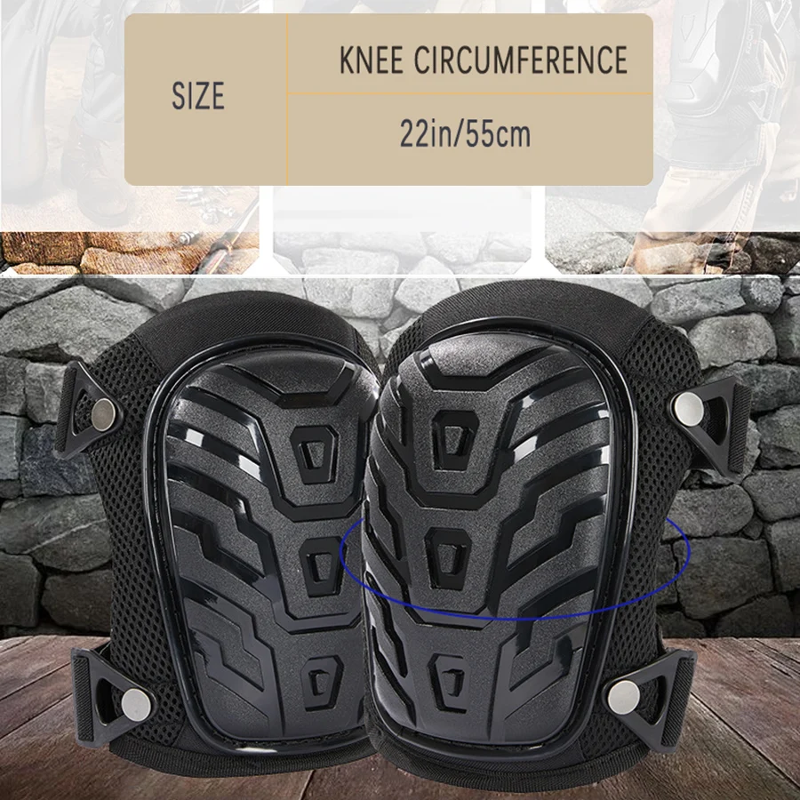 Gardening & Construction Knee Pads with Thick Gel Cushion,Professional Knee Pads for Work; Industrial Heavy Duty 1pair