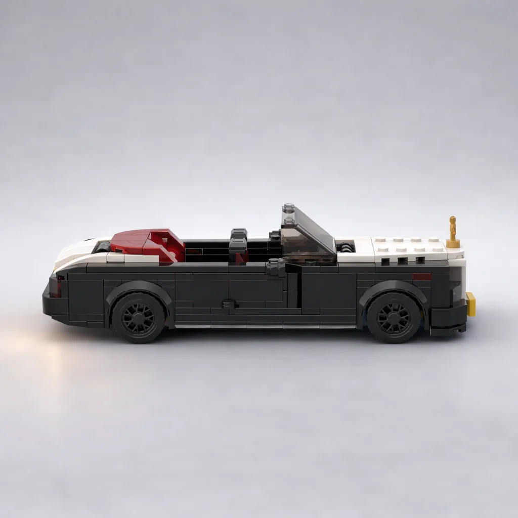 MOC Luxury Convertible Coupe 407PCS 8 Stud Wide Small Bricks Building Blocks Model Speed Series Assembly Toy Gift