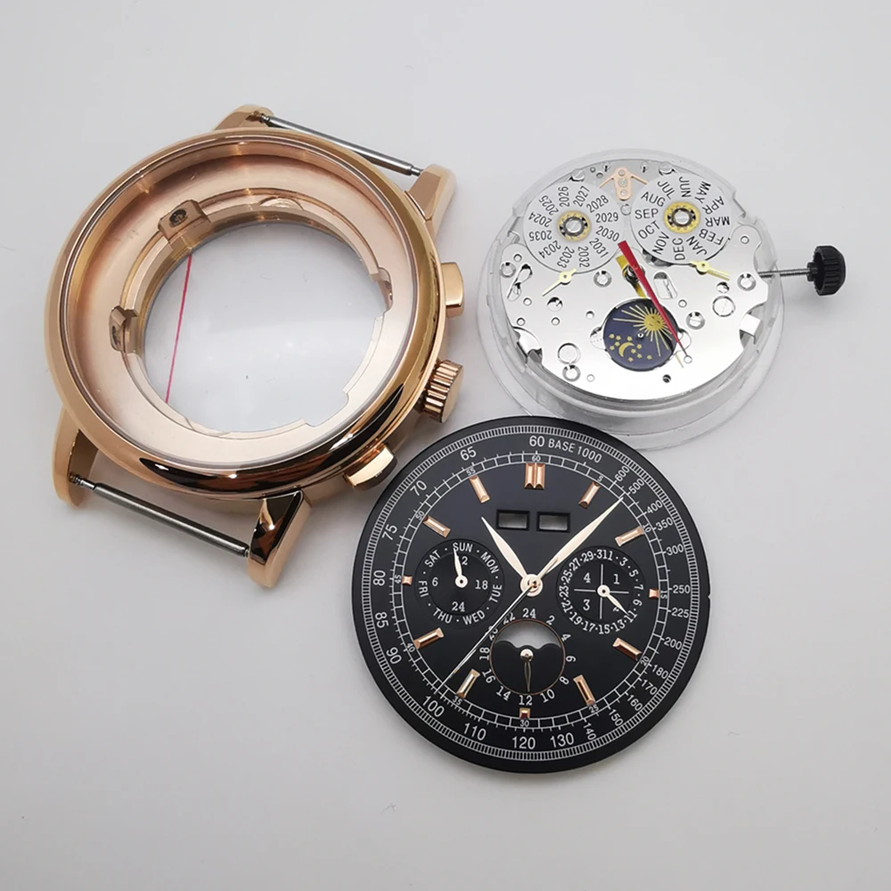 42-mm-Herrenuhrengehäuse + Zifferblatt + Zeiger + automatisches Uhrwerk ST1655