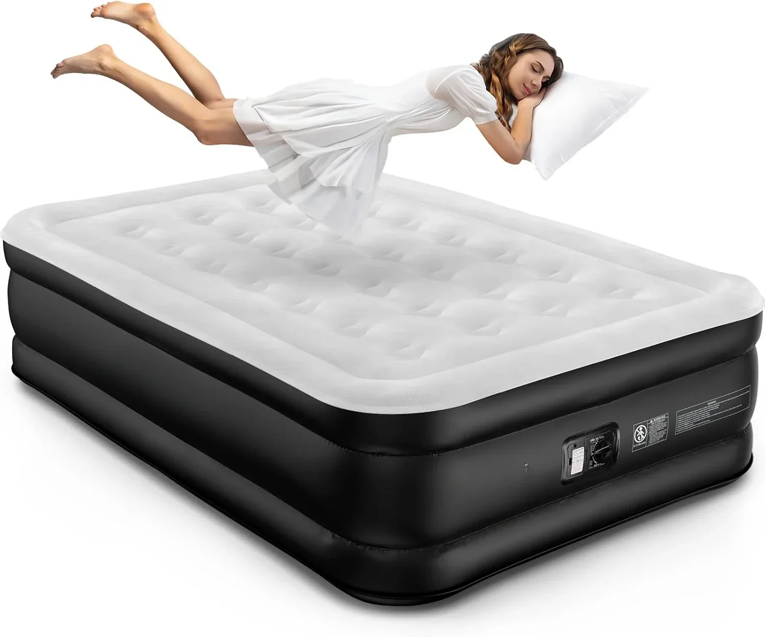 Cama inflable,Colchon Hinchable con Bomba Eléctrica Incorporada, Colchón Hinchable Matrimonio en 3 Minutos, muebles de dormitorio