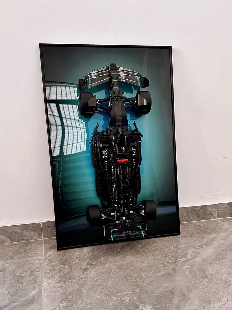 support-mural-d'affichage-en-metal-de-315-pouces-pour-lego-42171-affichage-mural-pour-blocs-de-construction-de-voiture-de-performance-mercedes-amg-f1-w14-e