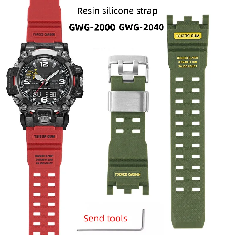 For G-SHOCK Casio GWG-2000 GWG-2040 Second Generation Big Mud King Modified waterproof Watchband gwg2000 Resin WatchStrap