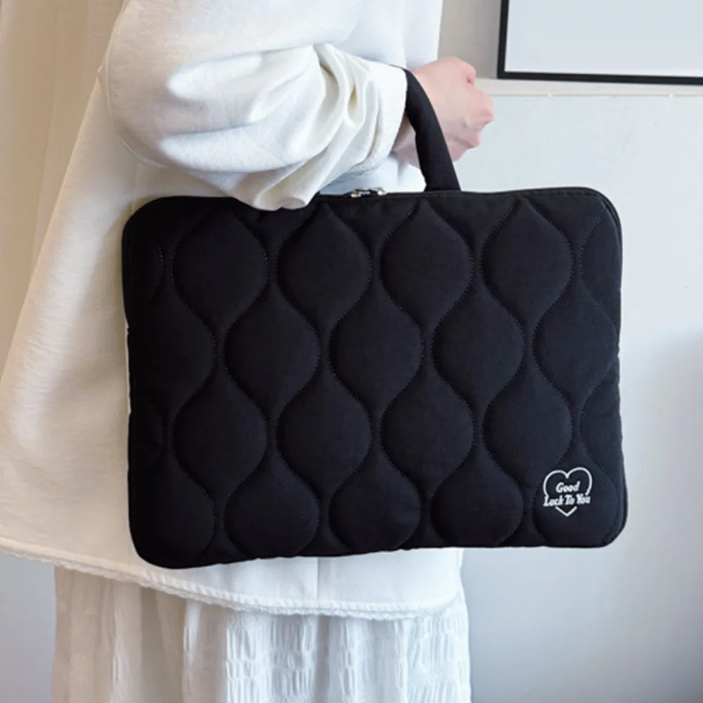 

Stylish Handle Style Laptop Sleeve Sweet Portable Computer Handbag Simple Lightweight Laptop Bags Commute