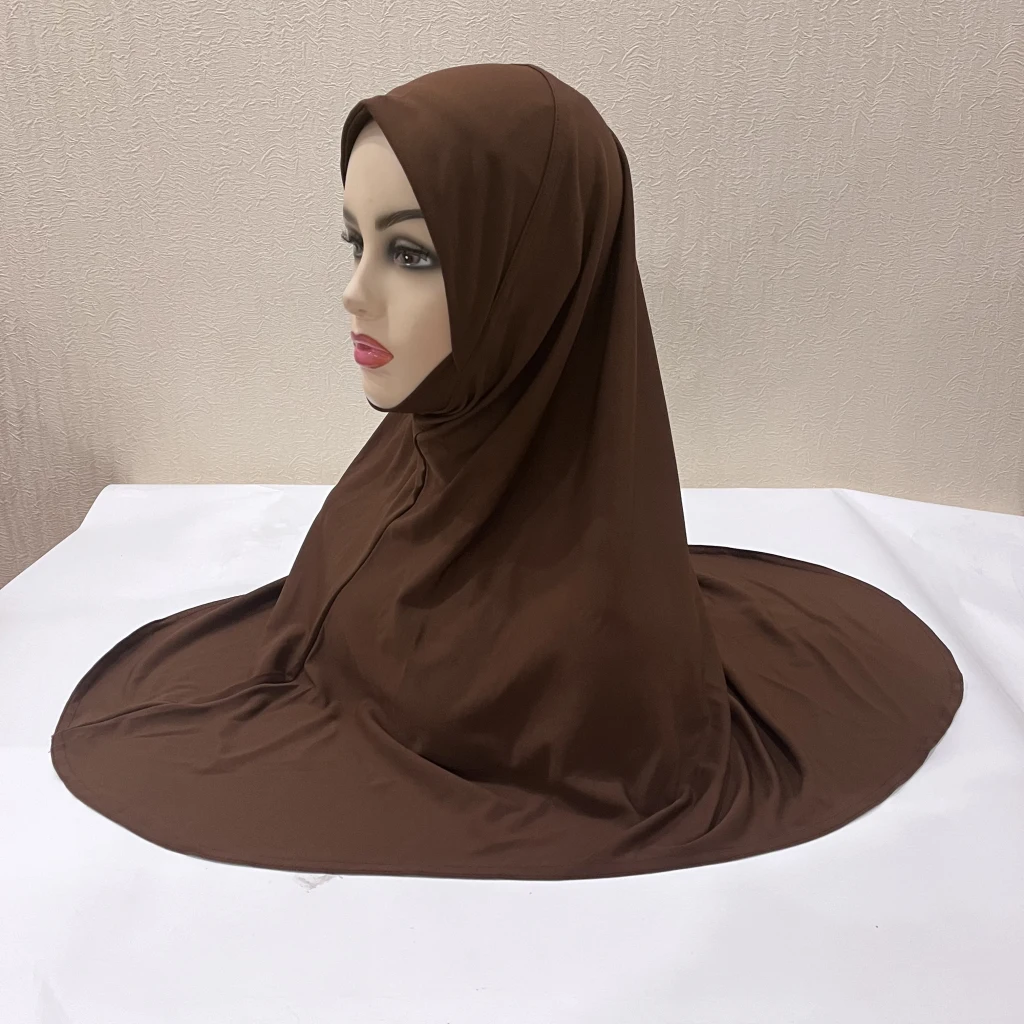 H124 Erwachsene, hochwertiger, großer muslimischer Hijab-Schal mit Kinnteil, islamisches Kopftuch, Hüte, Armia, zum Anziehen, Kopfbedeckung, Turban-Kappen – Detail 23