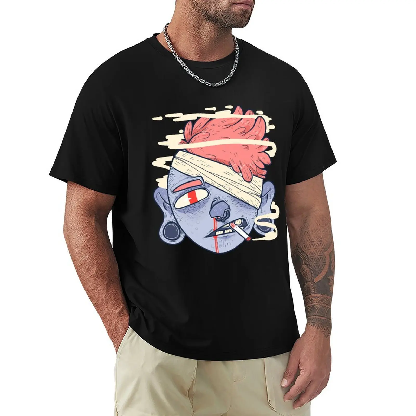 

ciggie butt brain T-Shirt Cool Feeling Summer Tee Shirt