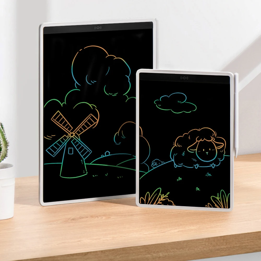 Mijia 10/13.5inch LCD Blackboard Digital Electronic Coloured Handwriting No Dust and Ink Draw Study Message Board for Kids