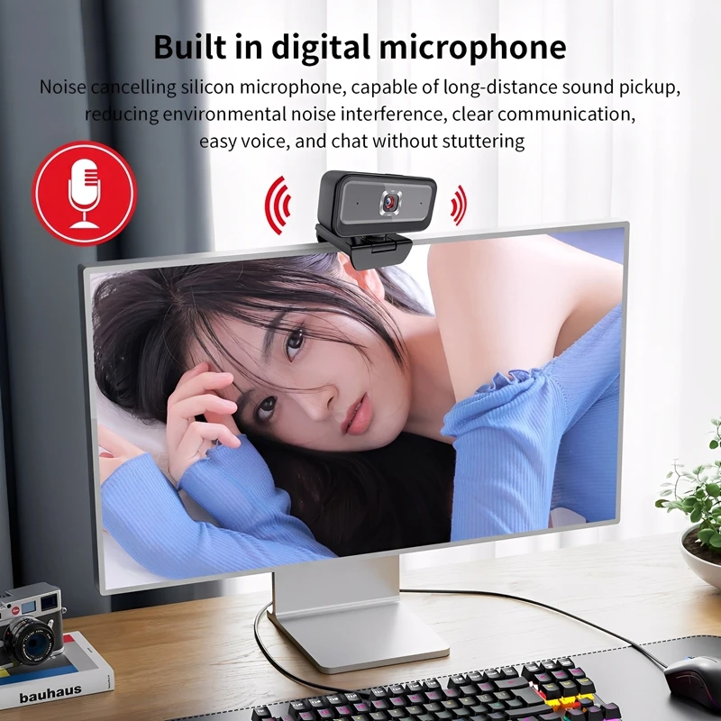 Webcam 2K Full HD 4K Web Camera Autofocus With Microphone USB Web Cam For PC Computer Mac Laptop Desktop YouTube Webcamera