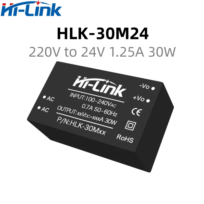 HLK-30M09 하이링크 AC DC 지능형 모듈, 저소음 절연 전원 공급 장치, 스마트 홈, IP65 표준, 30W, 9V, 3.3A, 3000Vac