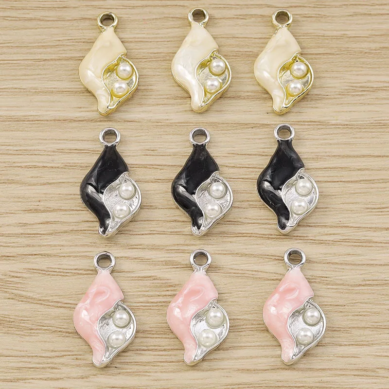 

Tusember 10pcs Ocean Pearl Conch Shell Charms for Necklaces Earrings Bracelets DIY Pendant Handmade Craft