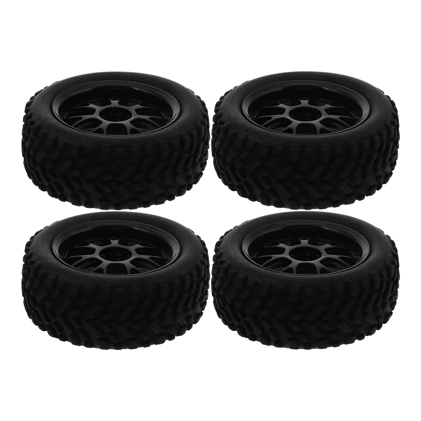 

Комплект из 4 пластиковых колес для радиоуправляемых машинок: мини-шины для дорогих поверхностей, аксессуары для самостоятельной замены шин