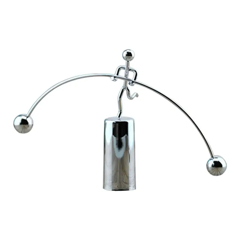 1 Apr.Tall One-Legged Little Iron People Balance Ornament, Desktop Iron Decorat…