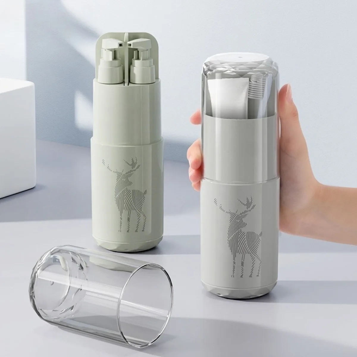 

Leak Proof Travel Toiletry Bottle Portable Mini Storage Container Lightweight Cosmetic Cup Travel Essentials Organizer