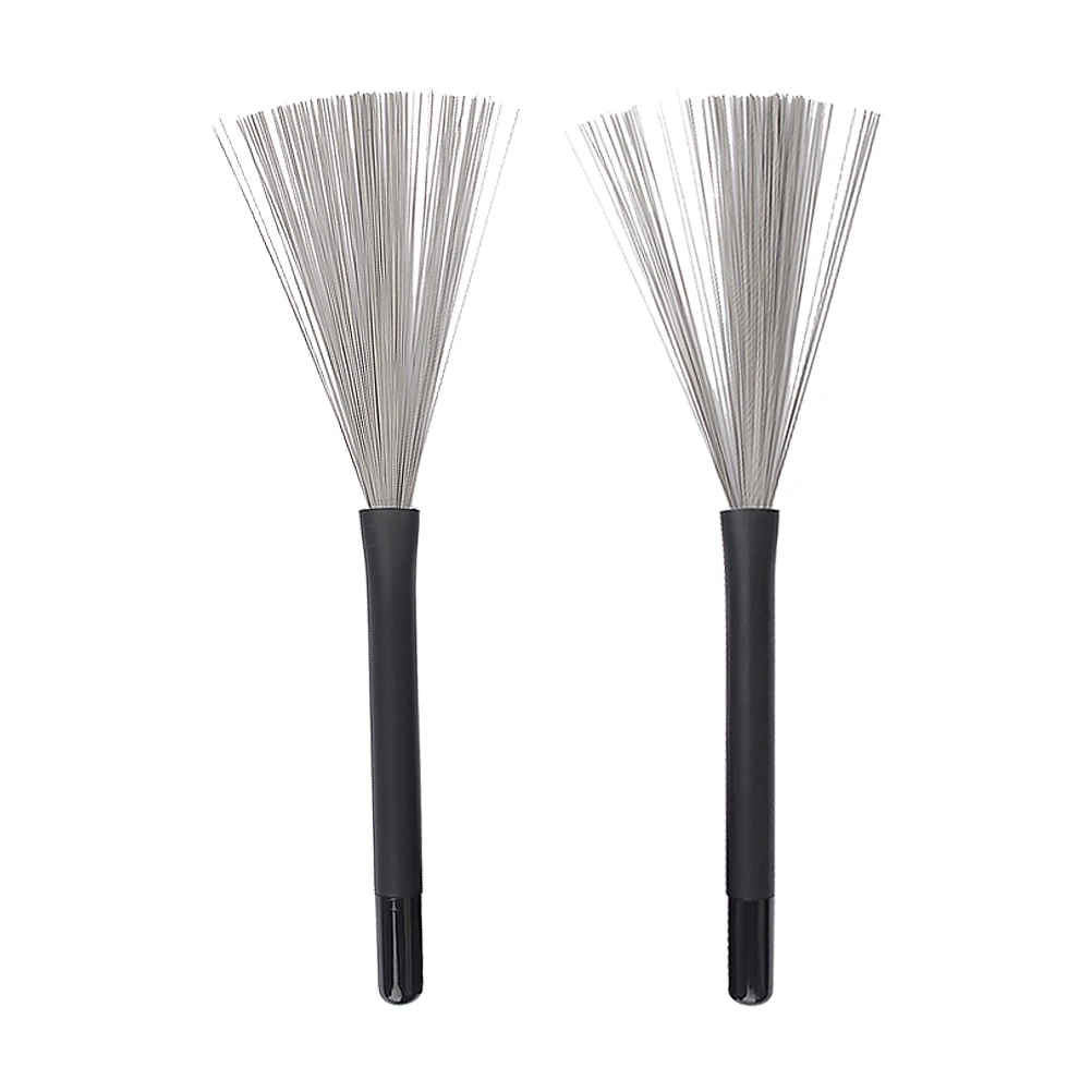 

Drum Wire Brush Jazz Retractable Black Stainless Steel Stick Percussion Drum Brushes Wire Drumsticks Accessories