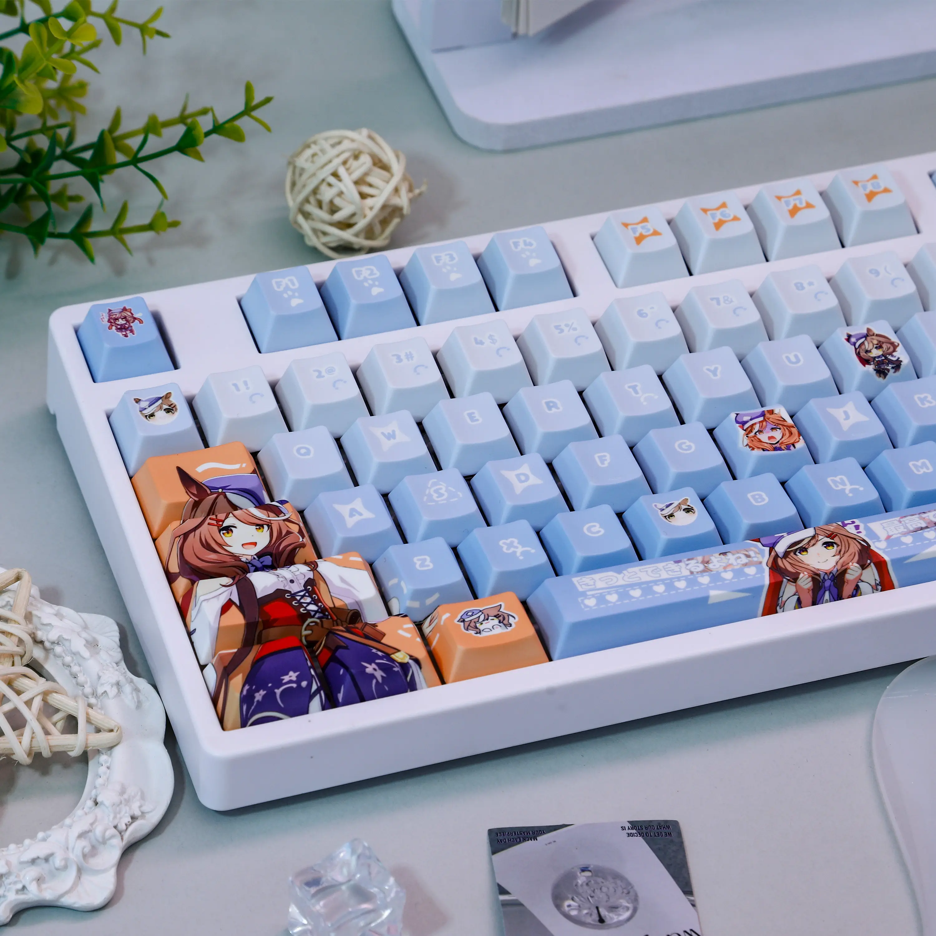 120 Keys Matikanetannhauser Keycaps Pretty Derby Theme PBT DYE-Sub Cherry Key Cap for Mechanical Keyboard Made68 Mad68 Wooting60