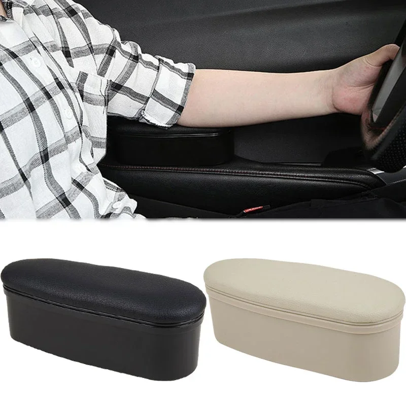 

Universal Car Door Storage Armrest Box Leather Auto Interior Part Organizer Adjustment Arm Elbow Handrail Support Increased Pad