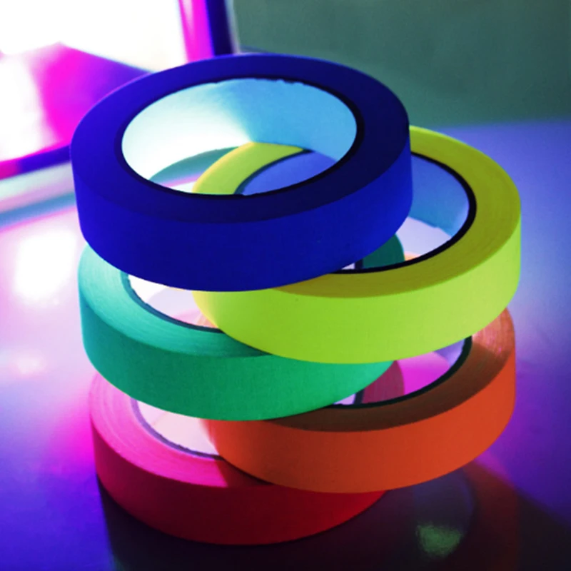 Color Self Adhesive Luminous Tape Glow In The Dark Emergency Logo Stage Decorative Warning Stickers Reflective Fluorescent Tape