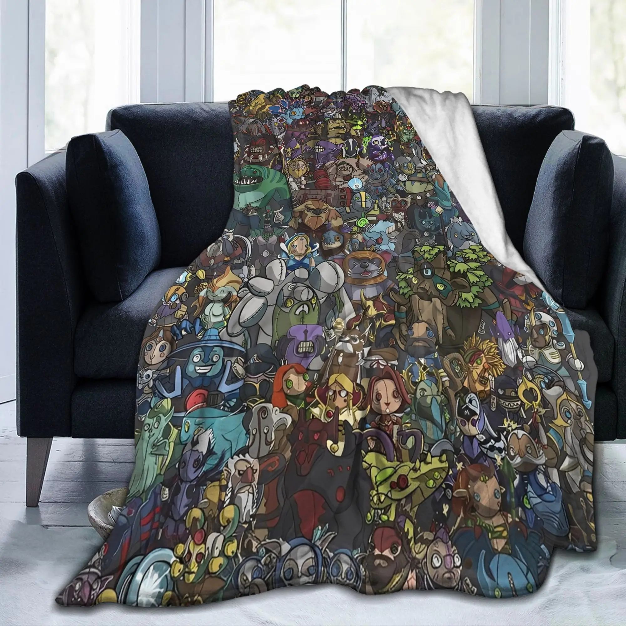 D-Dota Hero Collection Blankets Hot Game Cartoon Plush Awesome Soft Throw Blanket for Coverlet Decoration Outdoor