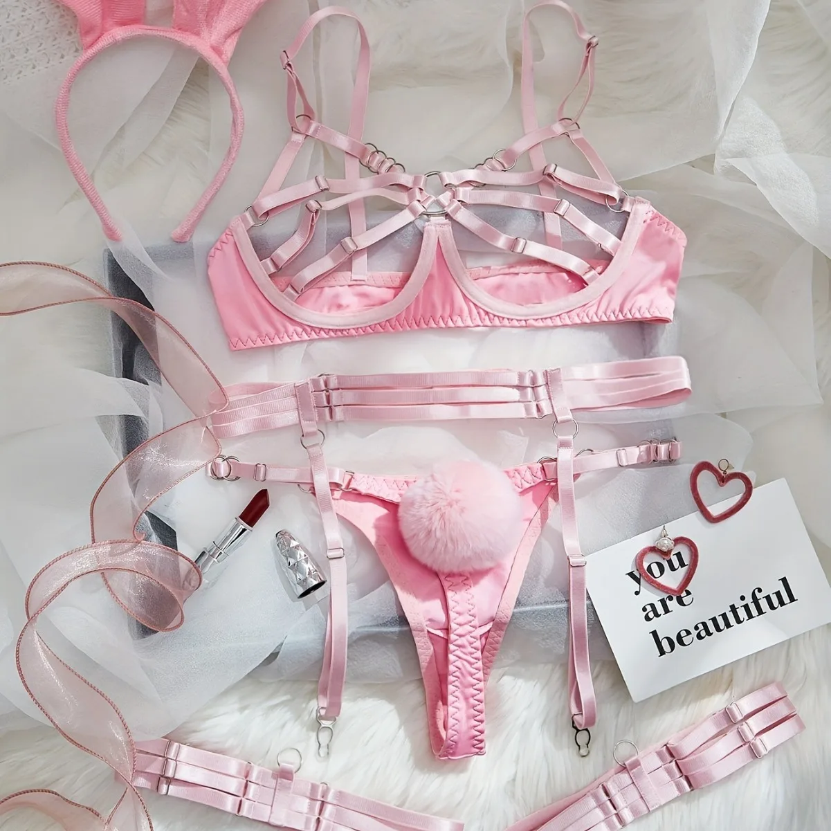 Sexy Lingerie Sexy Verleiding Stiksels Holle Hete Meid Gepassioneerde En Hete Role-Playing Bunny Girl Sexy Lingerie Set