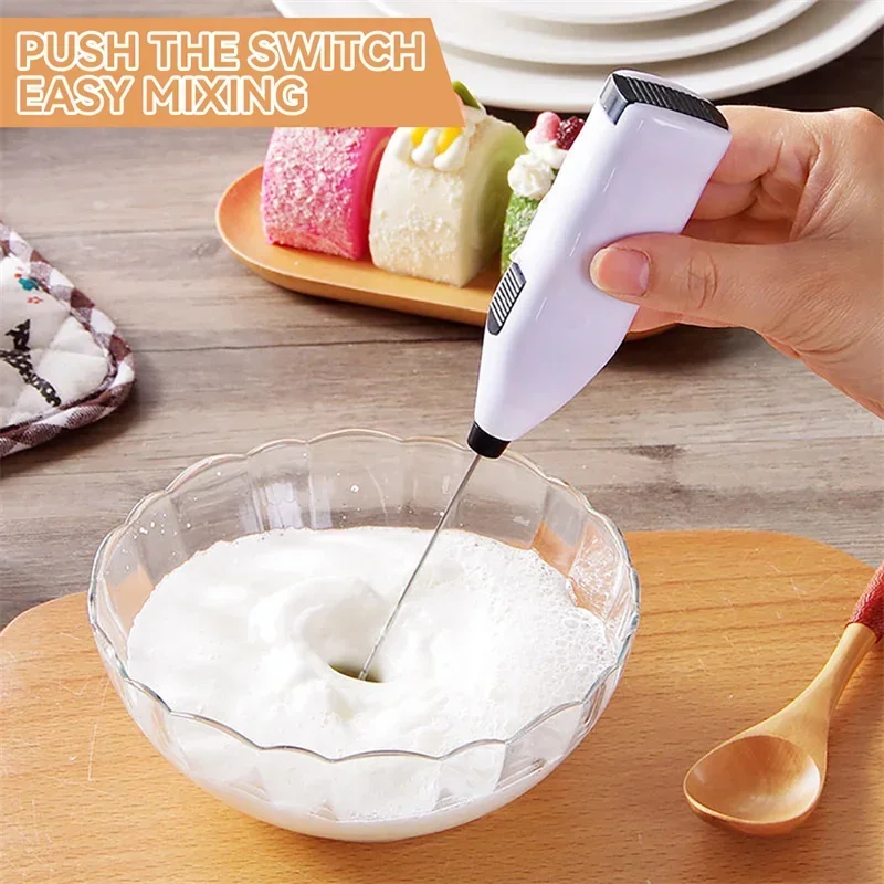 Mini Electric Milk Foamer Blender Wireless Coffee Whisk Mixer Skimer Handheld Egg Beater Cappuccino Frother Mixer for Kitchen