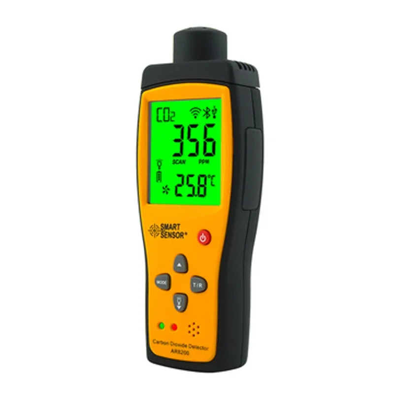 SMART SENSOR AR8200 Professionele gasanalysator CO2-meter videoweergave Detector Kooldioxide