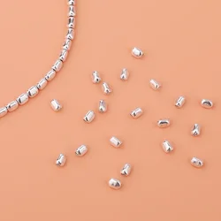 10PCS 925 sterling silver triangle bead handmade DIY material bracelet necklace jewelry accessories for women