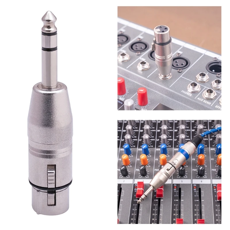XLR Female 3Pin to 6.35mm 1/4 inch Stereo Male Audio Adapter , 6.35mm 1/4