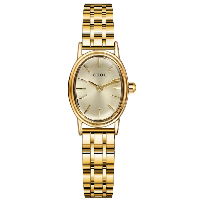 새로운 여성용 시계, 스틱 마커가 있는 타원형 다이얼 시계 캐주얼 럭셔리하고 세련된 여성용 손목시계, 여성용 액세서리.