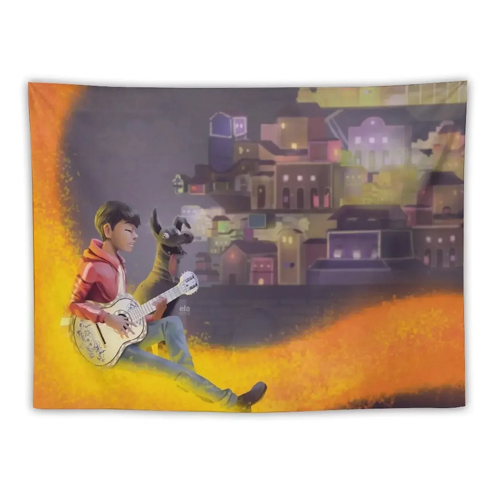 Miguel and Dante - Coco Tapestry Room Decoration Aesthetic Carpet On The Wall Decoration Bedroom Tapestry