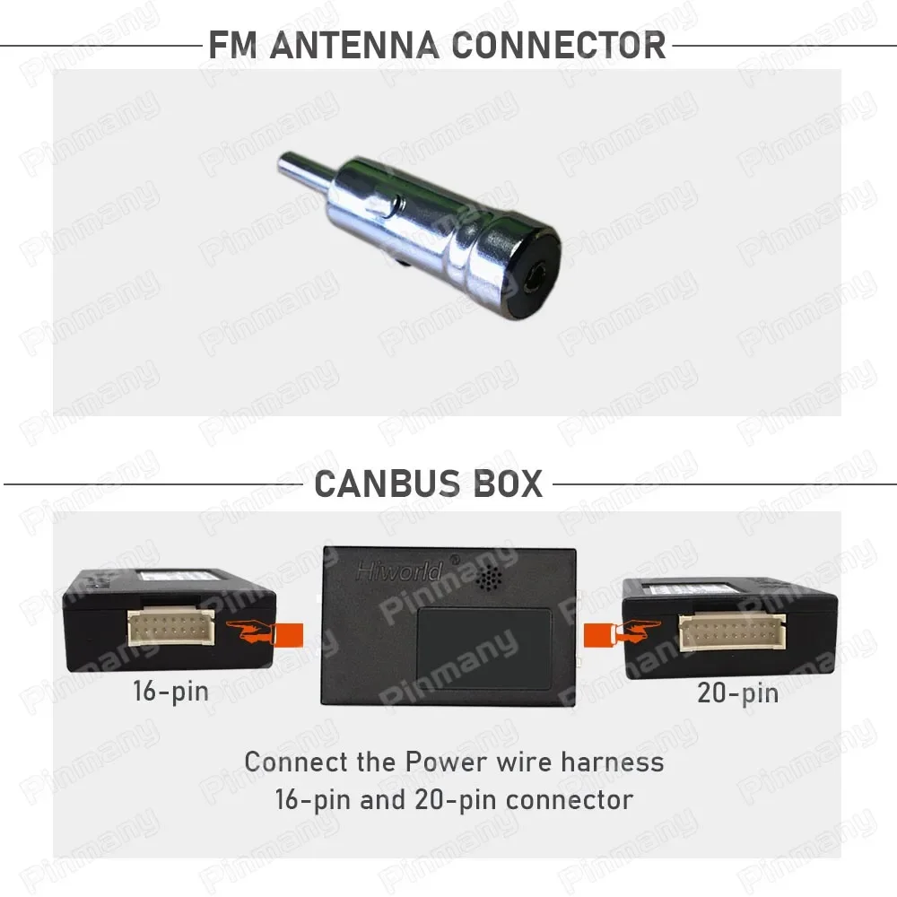 Hiworld CAN Bus Box With Cable Adaptor 16pin Wiring Harness Cable RNC1 For Renault Duster  Laguna 3 Car Android Head unit