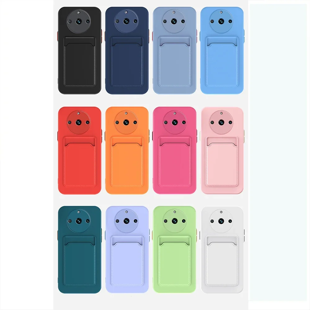 Étui en silicone souple pour Realme 11 Pro Plus, porte-cartes, coque arrière, pare-chocs antichoc pour appareil photo