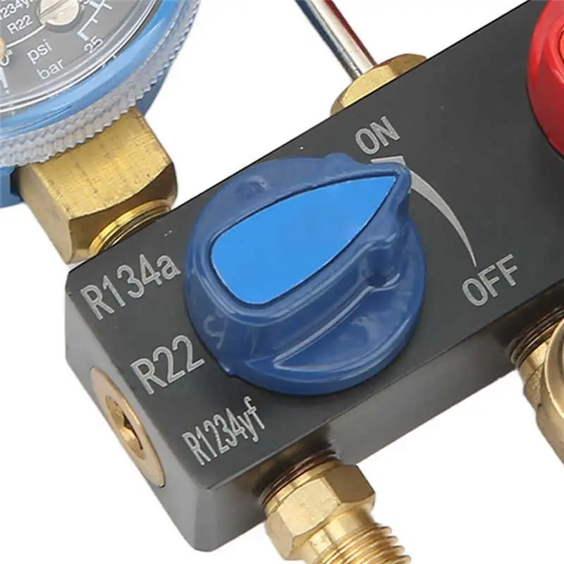 RALCA-HS-M01 Refrigerant Diagnose Manifold Gauge G1/4 Condition Manometer Pressure Gauge Refrigeration Tools For R22/R1234yf