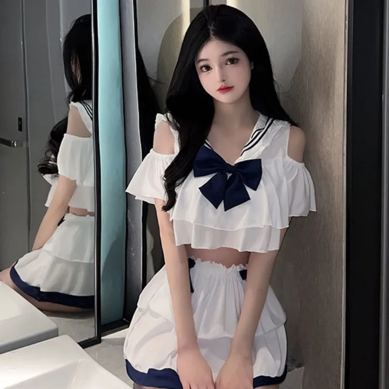 Student Uniform Sexy Sailor Sets For Women School Girl Wear Cosplay Costume JK Clothes Dress Bodysuit Lingerie Exotic Apparel