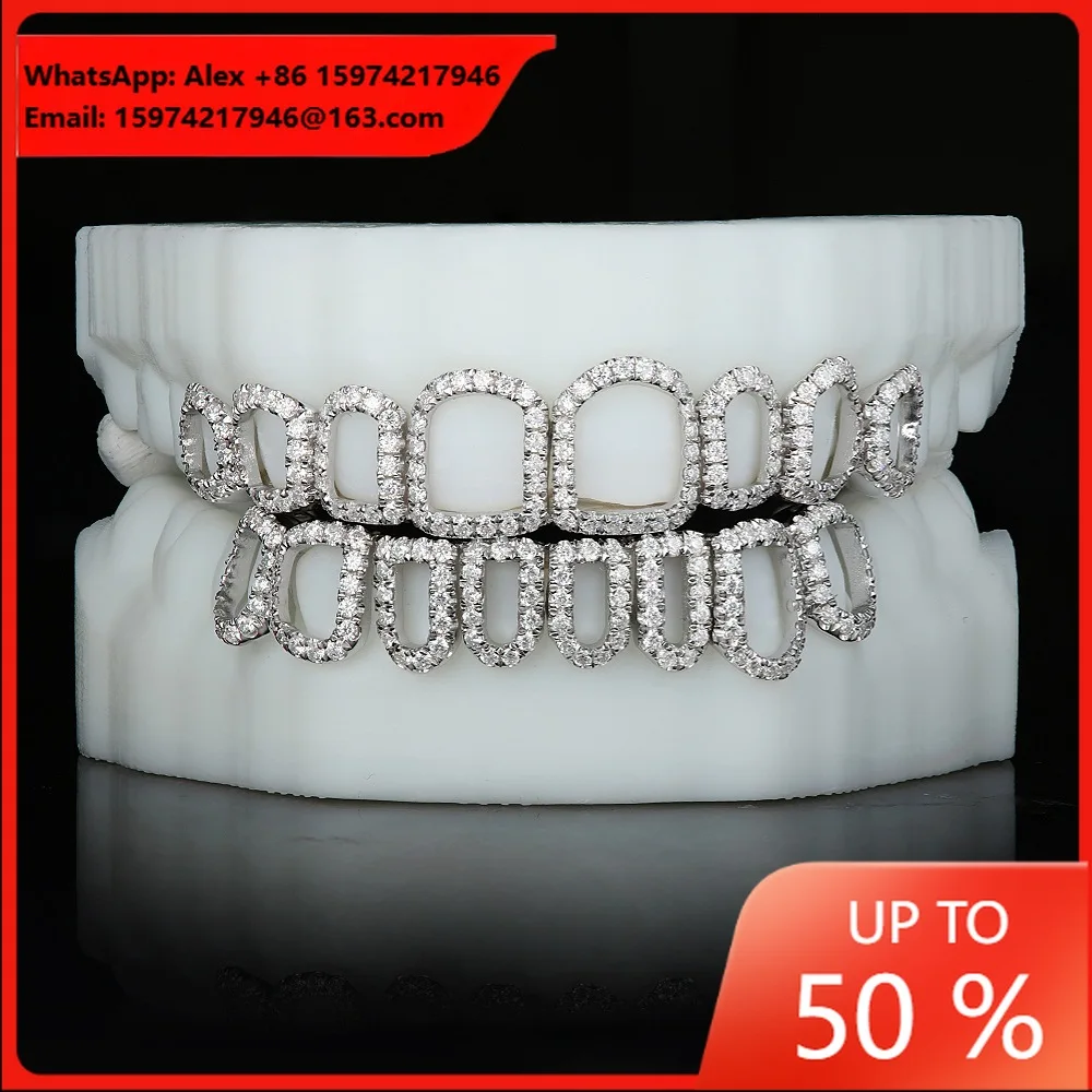 Window Moissanite Inlaid Braces European And American Cross-border Hot-selling Grill GRILLZ Hip-hop Braces Bee