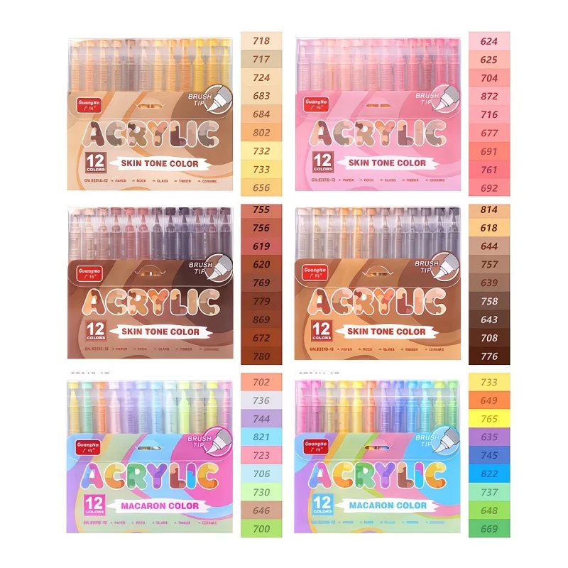 

Маркеры акриловые GUANGNA, 72 цвета, с равномерным нанесением цвета, подходят для творчества и DIY, а также для рисования и офисного использования.