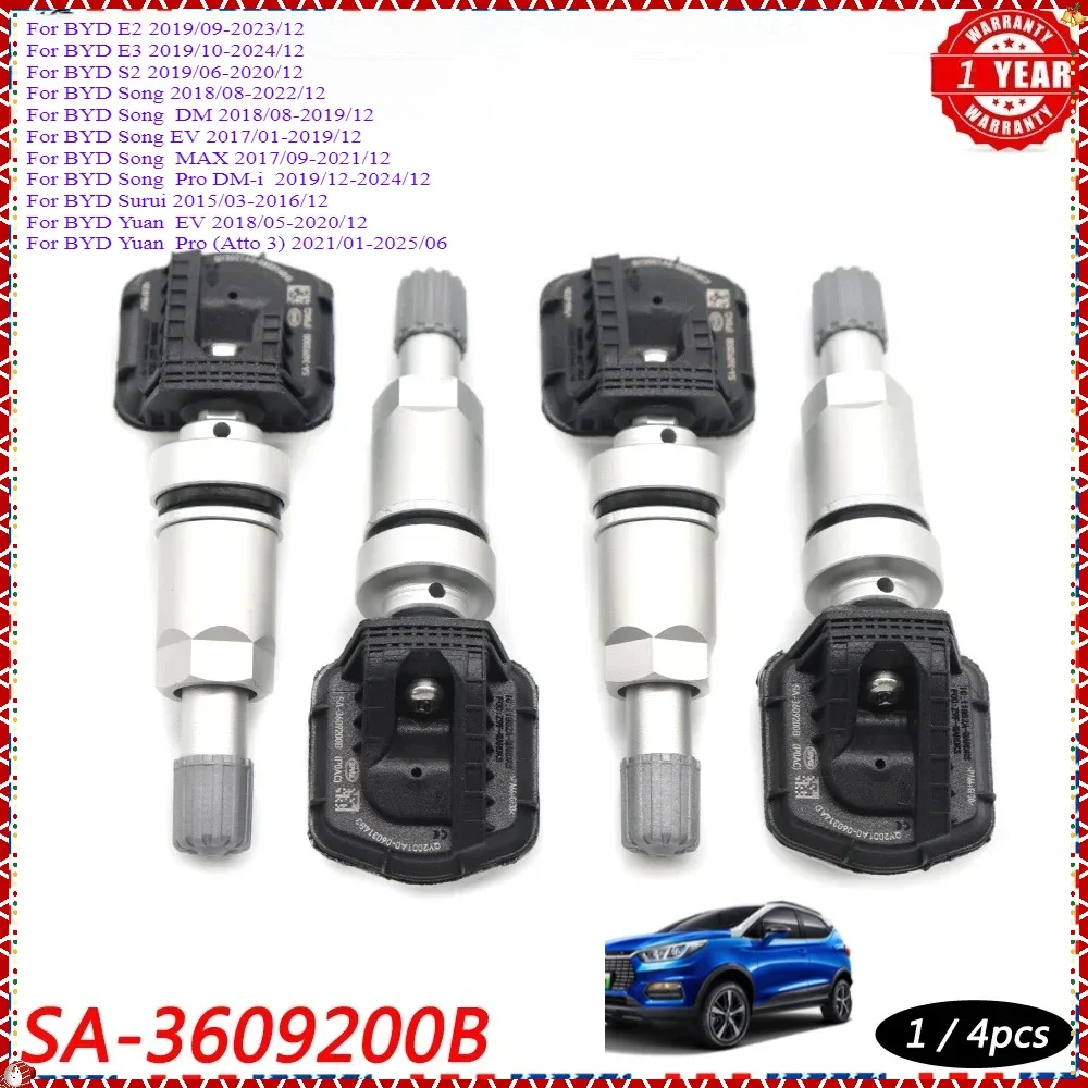 SA-3609200B نظام مراقبة مستشعر ضغط إطارات السيارة الجديد TPMS لـ BYD E2 E3 S2 Yuan Pro Atto 3 Song EV MAX DM DM-i SA3609200B #1