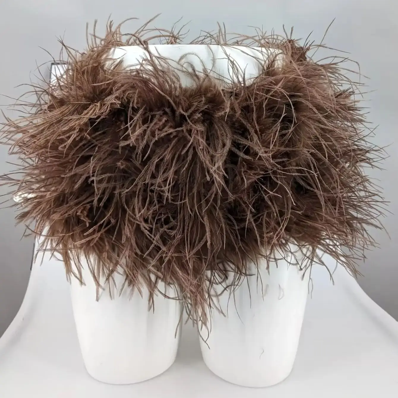 real ostrich feather fur short pants Hot pants sex fashion