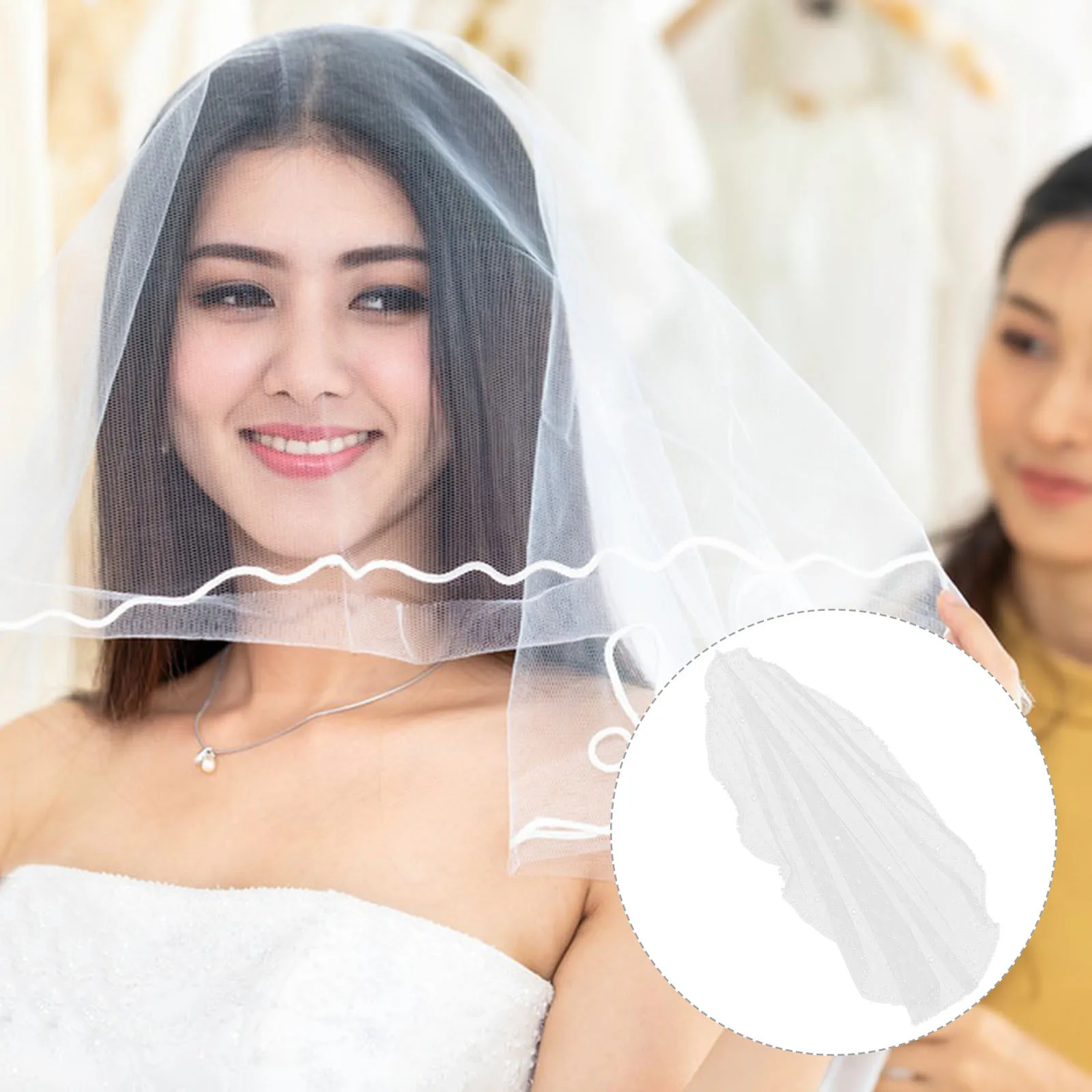 

Pearl Decorated Short Wedding Veil Bridal Birdcage Face Veil For Women Vintage Korean Style Photo Prop Elegant Accessory