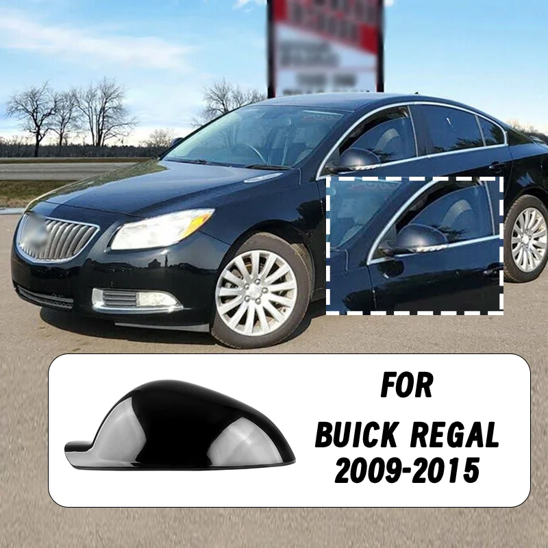 Gloss Black Replacement Side Rearview Mirror Cover Housing For Buick Regal 2009-2015 Car Exterior Styling Accessories