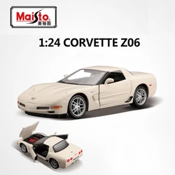 Maisto 1:24 Chevrolet Corvette Z06 Supercar Alloy Car Model Diecasts & Toy Vehicles Collect Car Toy Boy Birthday gifts