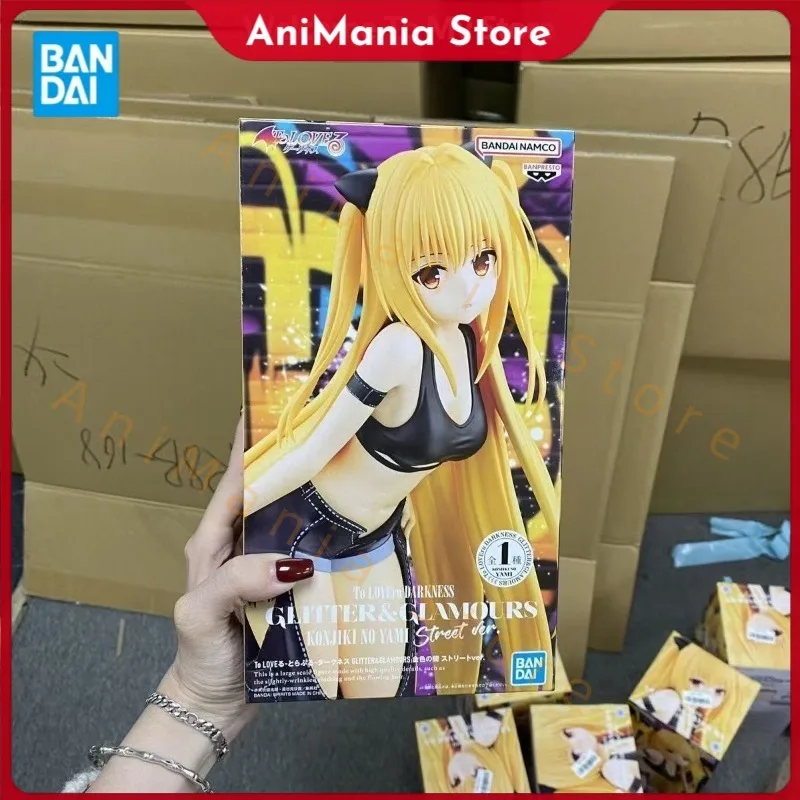 

Original Bandai Banpresto To Love Glitter&glamours Darkness Konjiki No Yami H=22Cm Action Figure Toys Collections Model Gifts